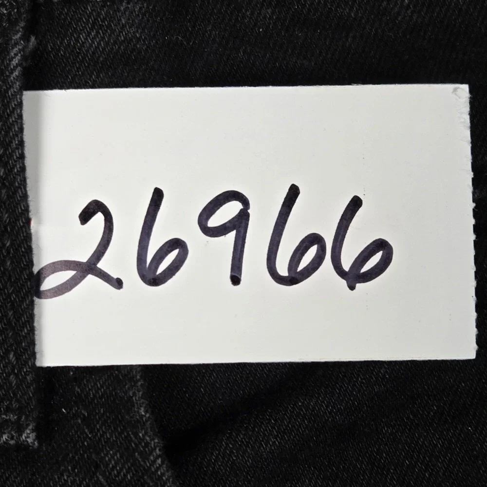Levis 506 Standard Straight Leg Jeans Mens 34x32 Faded Black Denim A7700-0005